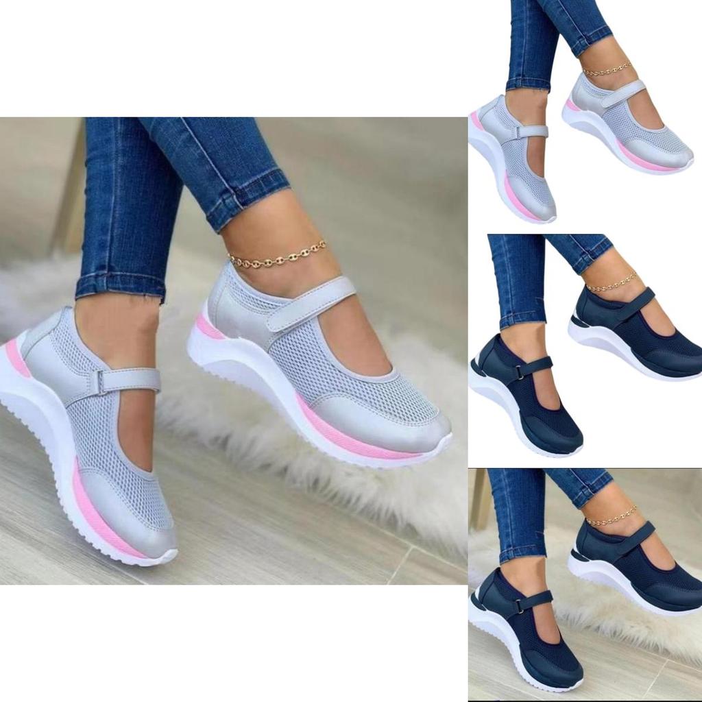 Trendy Hollow Out Women's Shoes With Magic Stickers And Thick Soles