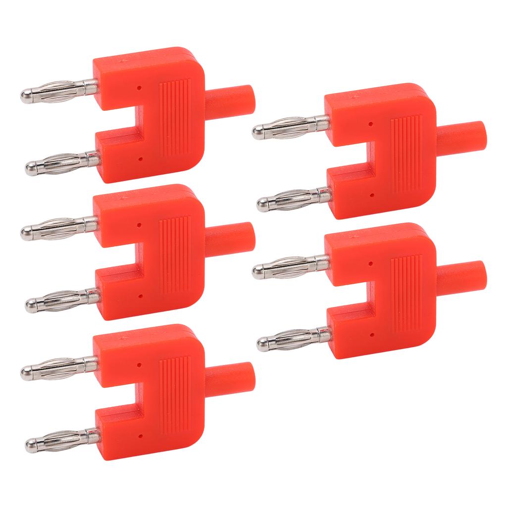 5Pcs Dual Banana Plug Double Row 1 Female To 2 Male Strong Connectivity Good Conductivity Banana