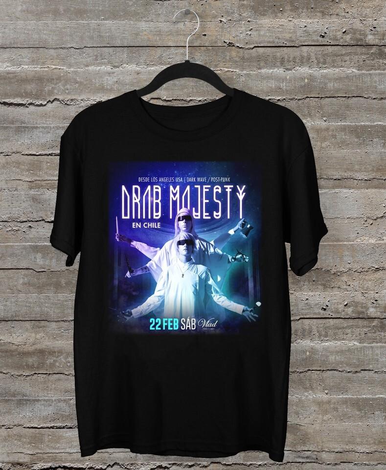 DRAB MAJESTY EN CHILE 2025 Short Sleeve Cotton Black All Size Shirt Unisex T-Shirt XXXXL