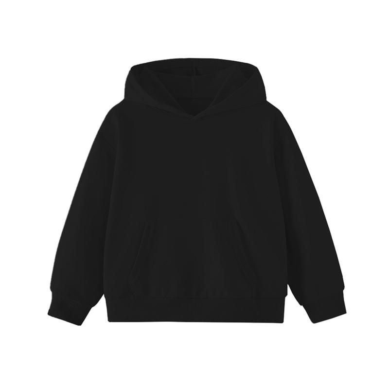 Sweat à capuche unicolore pour enfants de 2 à 10 ans