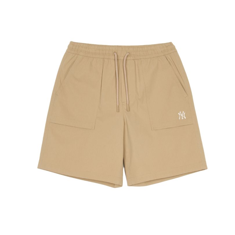 New MLB Basic New York Yankees Casual Shorts Unisex Beige Yellow 3ASMB0253-50BGS