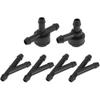No.31391513/9178897 Windshield Washer Nozzle for Volvo Black Front Windshield Spray Nozzles Wiper Spray Washer Jet Plastic 1Set