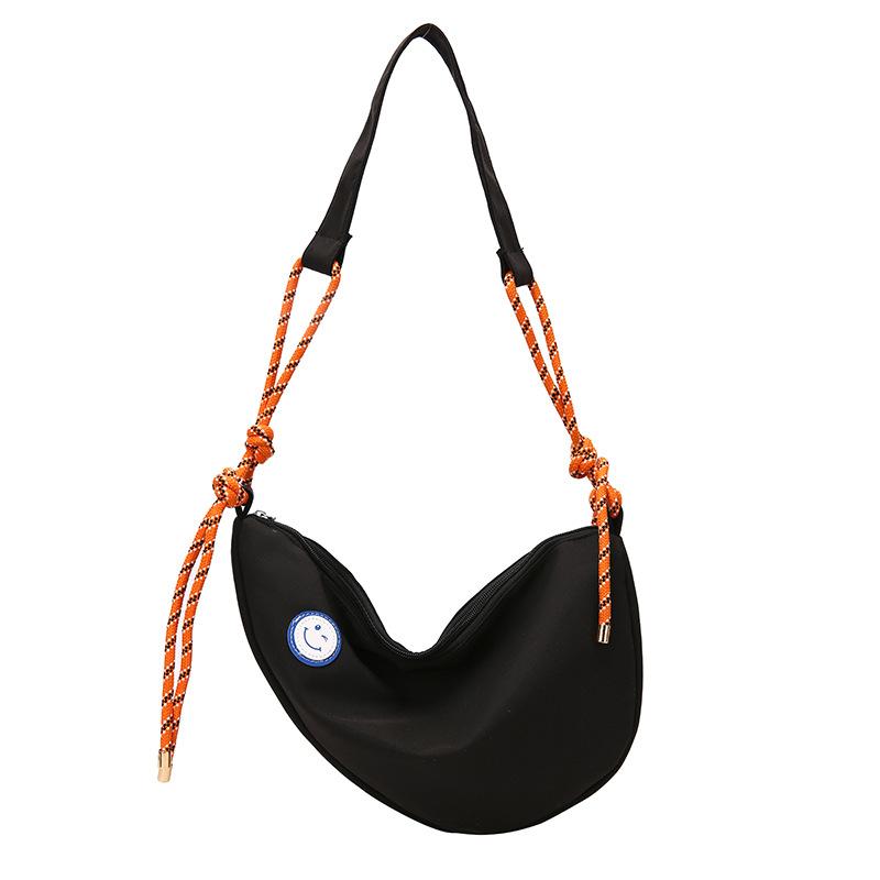 Simple dumpling bag casual 2025 new student schoolbag men's and women's shoulder messenger bag