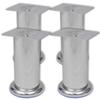 4 Round Chrome Sofa Legs 120 Mm