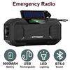 Multi-purpose Emergency Radio Hand Crank USB Rechargeable On Batteries Solar Portable FM Radio Flashlight Reading Lamp SOS Alarm