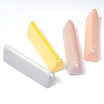 Přenosný silikonový perový sáček na zip, vodotěsný organizér na psací potřeby, dárkový pouzdro na tužky