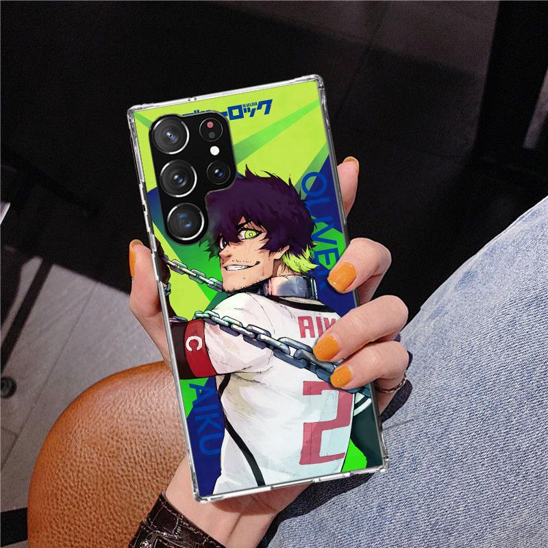 Hot Anime Blue Lock Phone Case For Samsung Galaxy S24 S25 Edge S26 Ultra S23 S22 S21 Plus S20 FE + Personalized Print Cover Gala