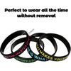 60 Pieces Motivational Quote Rubber Wristbands Colored pirational Silicone Bracelets Stretch Unisex Wristbands for Women Men Gifts, 20 Styles (Dark