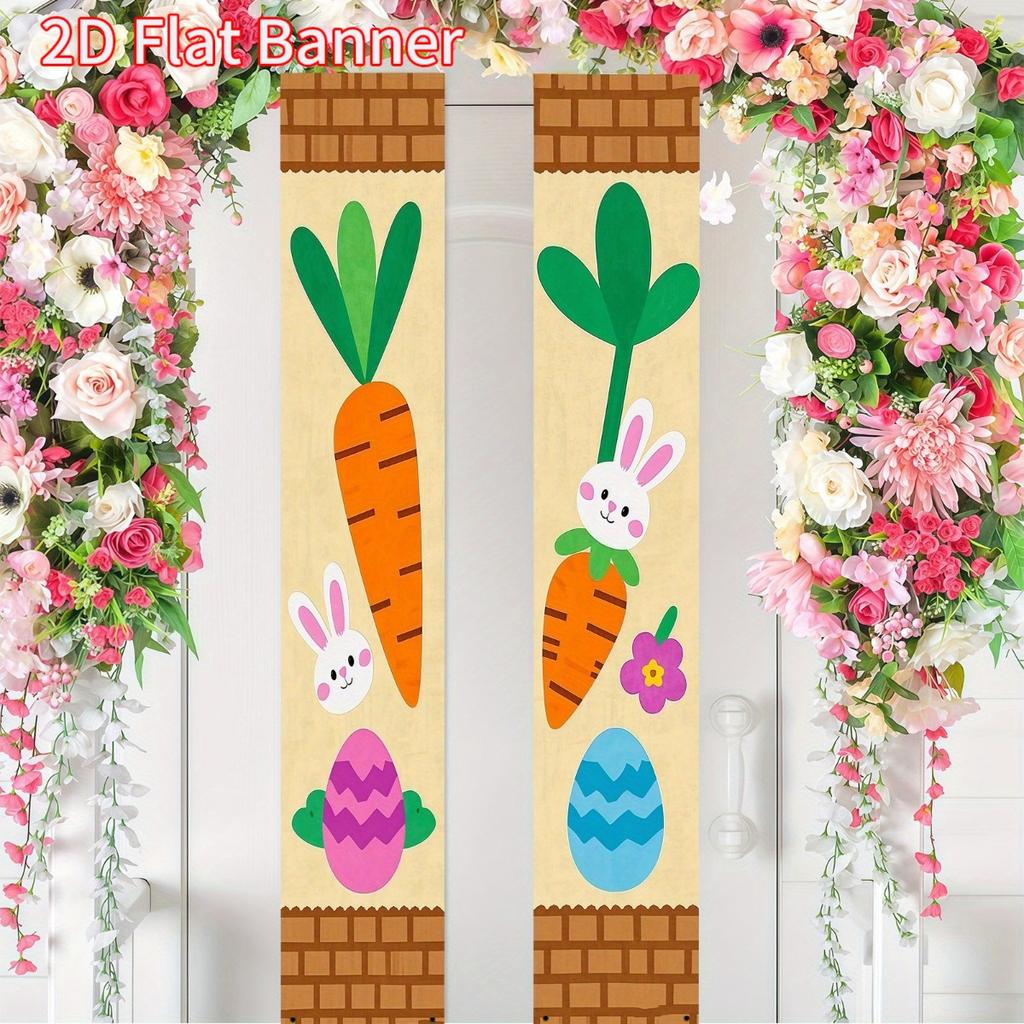 2pcs Christmas & Easter Indoor/Outdoor Door Couplet