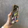 Graffiti-Style Silicone Phone Case for iPhone Models: 11, 12, 13 Pro, 14, and 15 Pro Max