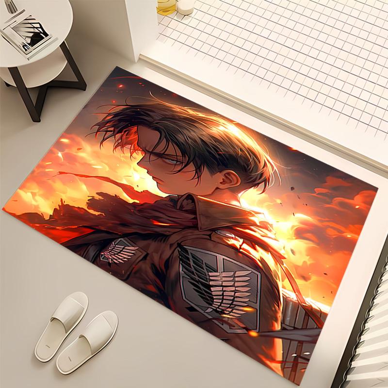 1pc Attack on Titan2 Print Area Rug - Soft, Washable Non-Slip Indoor Mat, Living Room, Home Office Decorative Rug,Office Decorative
