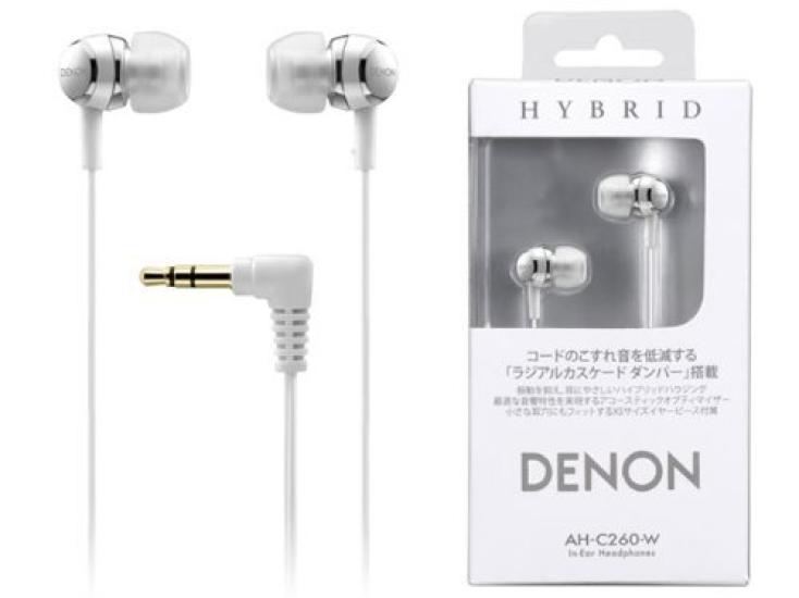 Denon In-Ear Headphones, White, AH-C260-W
