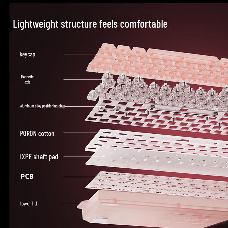 DAREU COOL60 Transparent Wired Magnetic Switch Gaming Keyboard