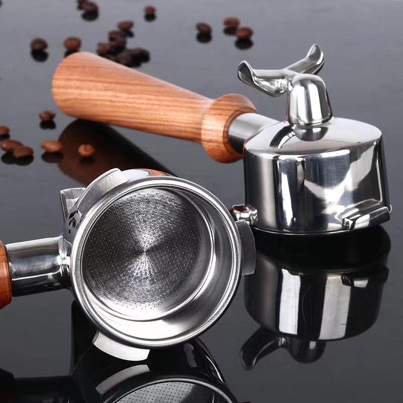51/54mm Dual Spout Coffee Portafilter Filter Holder-Fits DeLonghi Dedica EC680/EC890/EC900&Breville 870/878/880 Sage Bambino