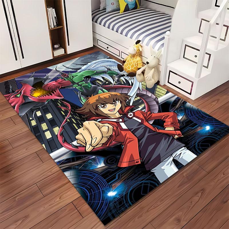 Anime Hero with Dragons suitable as a non-slip mat for the living room or bedroom sofa