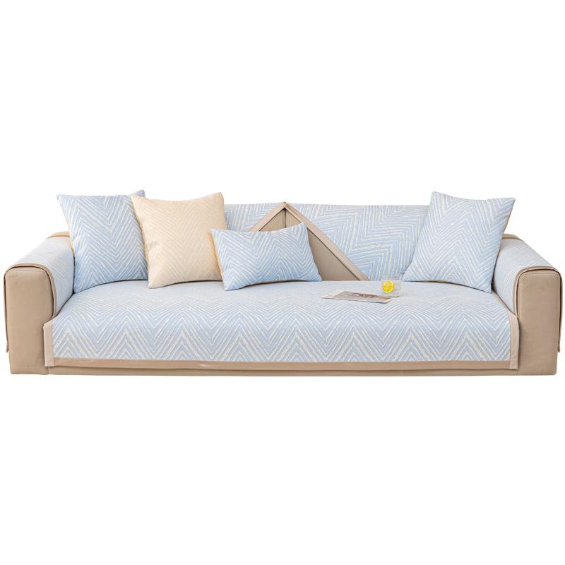 Nordic Simple Ice Silk Sofa Cushion Leather Four-Season Universal Non-Slip Sofa Cover High-Grade Seat Cushion Backrest Towel Cover Cloth