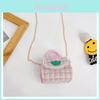 Childrens Cartoon Pattern Pu Shoulder Bag With Artificial Pearl Bow And Flower Decoration For Daily Casual Wear