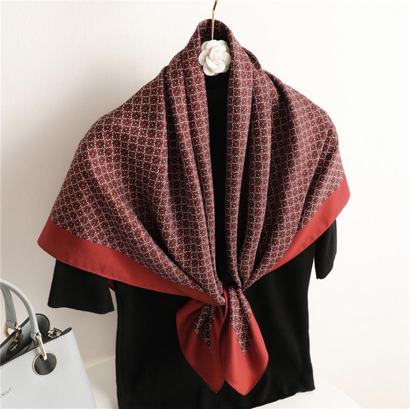 90*90cm Satin Scarf Scarftop Headwraps For Woman Fashion Four Seasons Hair Accessories Hijab Foulard Bandana Shawl Headscarf