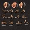 Zircon Constellation Ear Cuffs: Stainless Steel Screw Ball Stud Earrings