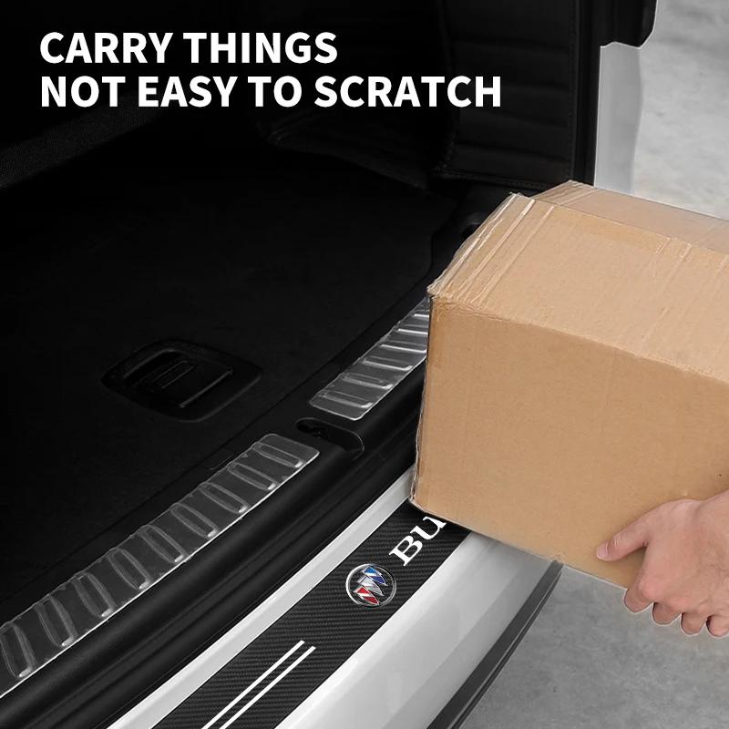 Carbon Fiber Car Rear Bumper Trunk Guard Protected Sticker For Buick Century Excelle XT Envision Excelle GT Encore Envista GL6