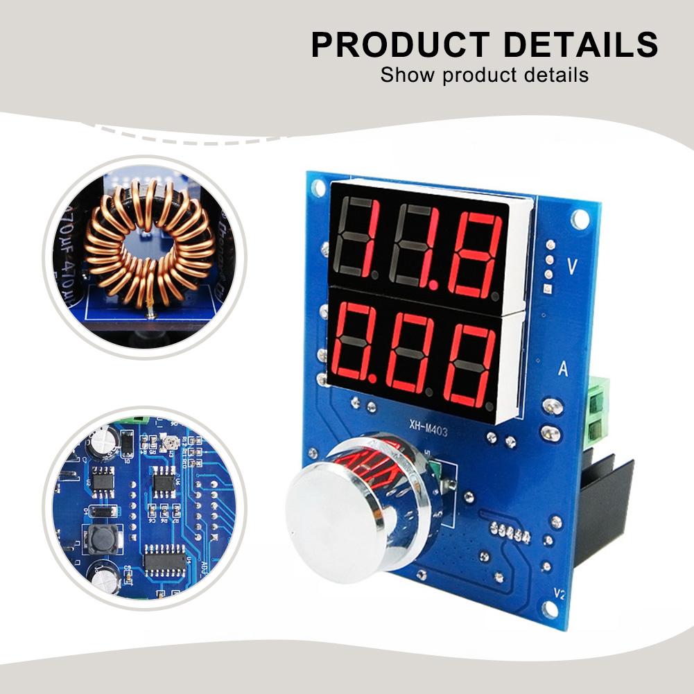 

Power supply voltage current regulator module with digital display and XL4016 chip for precise adjustment and circuit protection China Mainland