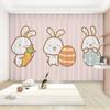 Cartoon Cute Rabbit Pattern High Blackout Curtains Children's Room Early Education Center Kindergarten Shading Drape New Style