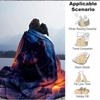 1pc Mystical Wolf Blanket, Lightweight Flannel Fleece with Digital Printing, Soft Warm for Sofa, Travel, Camping, Office, Couch, Chair, and Bed, All-S