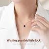 Four-leaf Clover Necklace Agate Clavicle Chain Women's Luxury Birthday Gift Qixi Festival Gift for Girlfriend