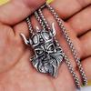 European and American Retro God of War Pendant Titanium Steel Devil Men's Necklace
