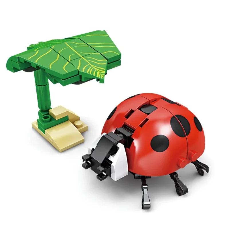 Yaratıcı Yapı Blokları Böcek Modeli Arı Yusufçuk Karınca Peygamberdevesi Çocuklar için Birleştirilmiş Oyuncaklar İlginç Hayvan Süsleri Hediyeler
