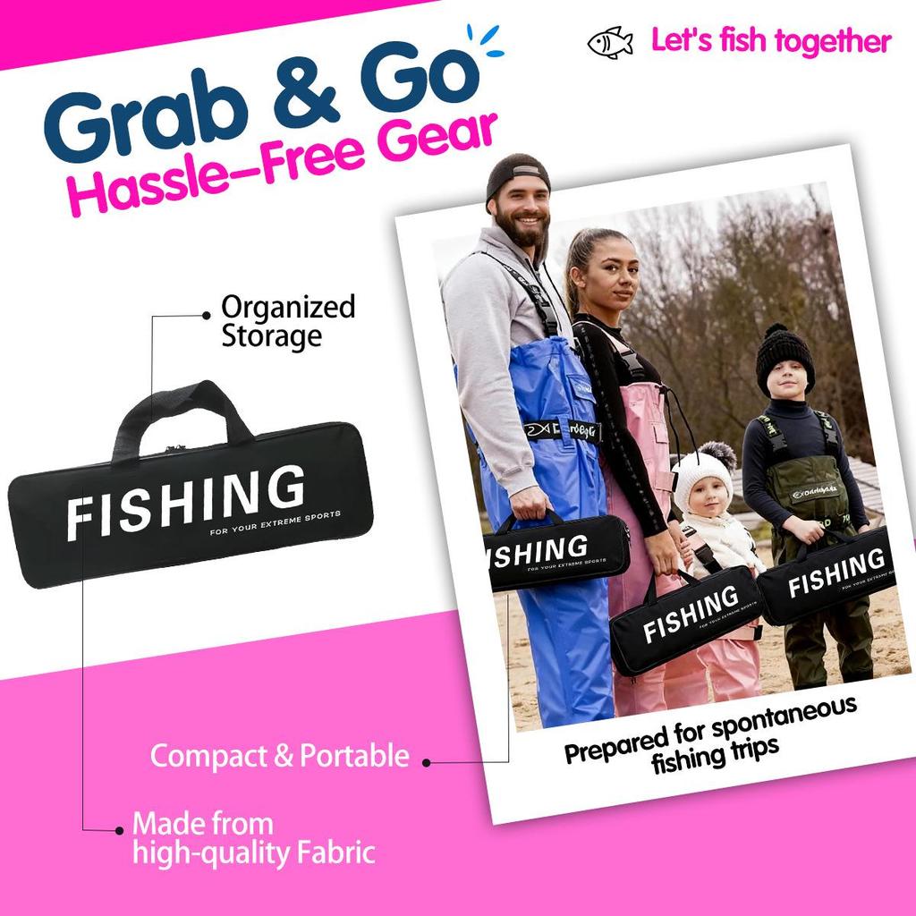 Children's Pink Telescopic Lure Rod with Closed Reel - Portable Fishing Set