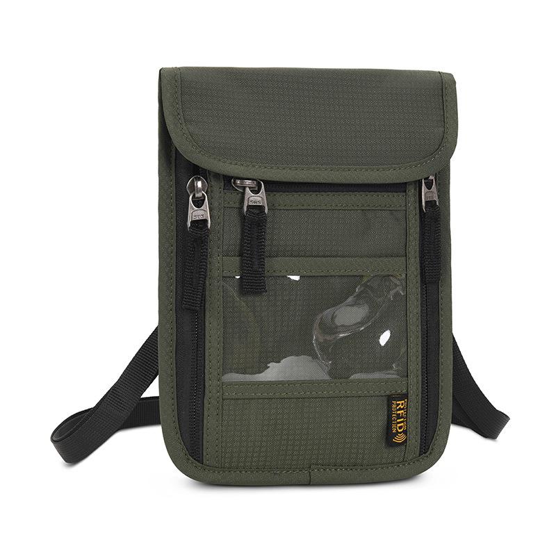 Multi-functional Anti-theft RFID Neck Lanyard: Portable ID & Passport Holder.