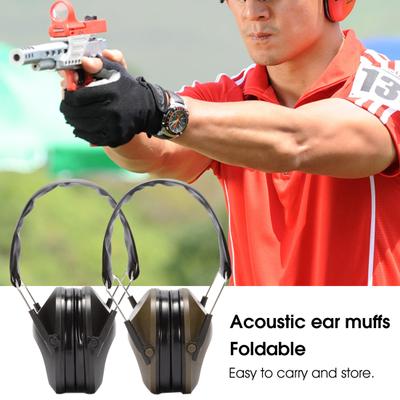 Skjutöronmuffar Skydd Vikbara Ljudisolerande Brusreducerande Hörselskydd Öronskydd för Arbetsplatsen