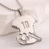 Trendy New Unisex Sports Digital Hollow Football Pendant Necklace