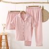 Cotton Gauze Couples Sleepwear Set With Sleeveless Shorts For Summer Home Lounge