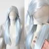 Weiß-Blaue Spitze Front Perücke für Damen 13x4 HD 26 Zoll Langes Gerades Haar Perücke Synthetische Spitze Perücken Spitze Front Frontal für Cosplay