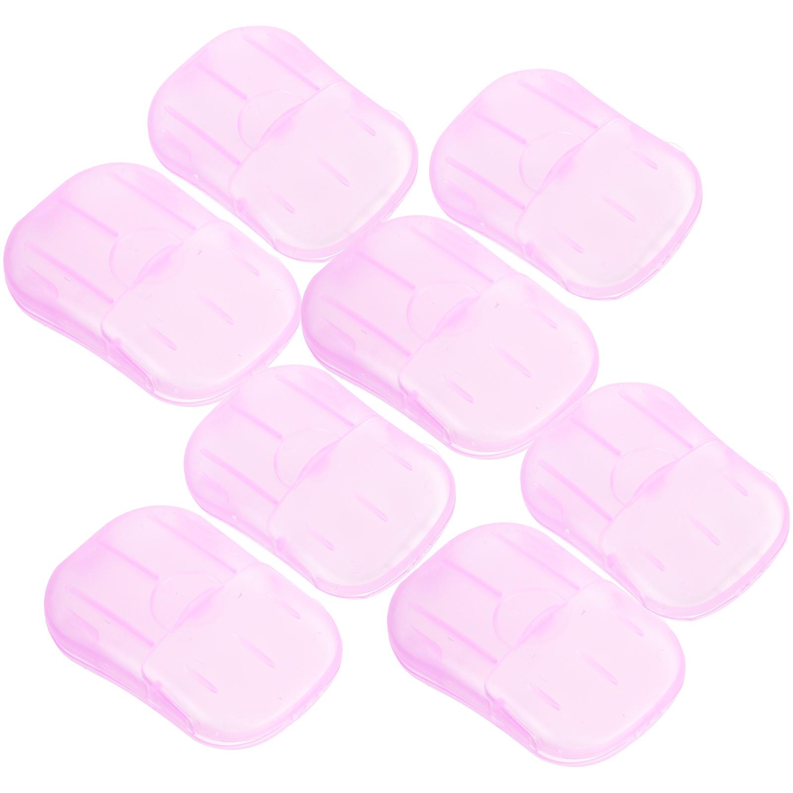 

20 Boxes Travel Soap Sheets 15 Packs Purple 20 Pieces Box Hand Wash Cleaning Supplies Portable Lightweight Outdoor