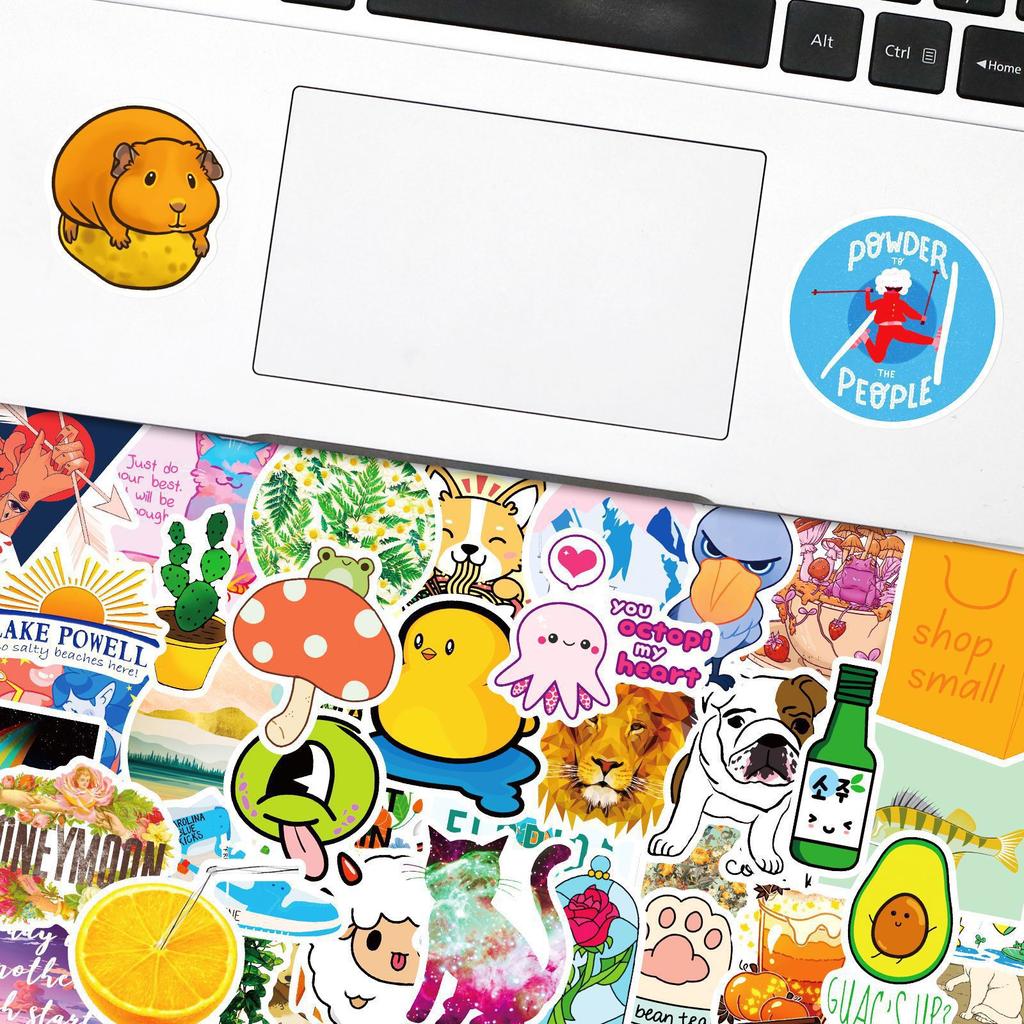 100 Kleine Frische Aufkleber Neue Süße Cartoon-Aufkleber Skateboard Gitarre Koffer Abnehmbare Aufkleber