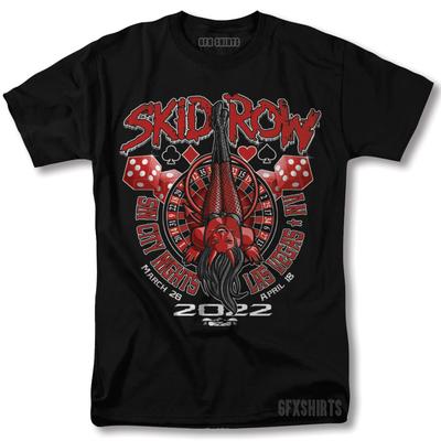 Skid Row Shirt Heavy Metal Rock Tour Concert Vntg Graphic Design T-Shirt