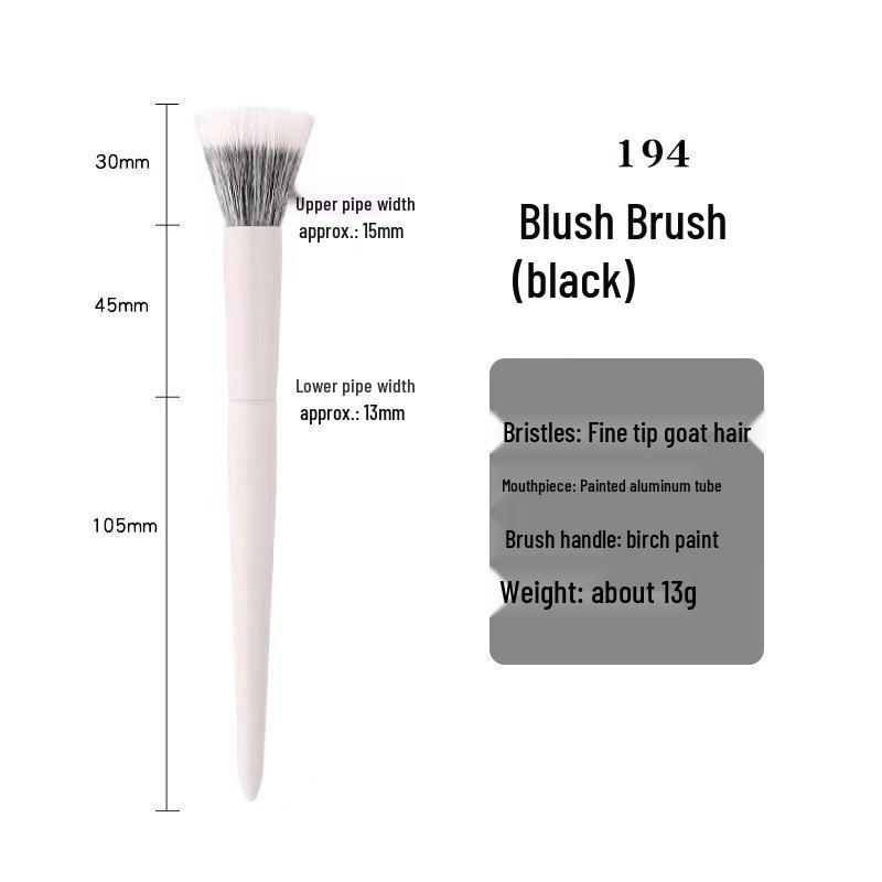 

Pointillist Angled Blush Brush: Double-Layer Wool, Fluffy Animal Hair for Loose Powder and Highlighting.