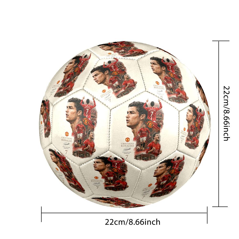 Cr7 Football Legend Soccer Ball Size 5 Football Machine Sewn Indoor/Outdoor Universal Football Ideal for Soccer Enthusiasts