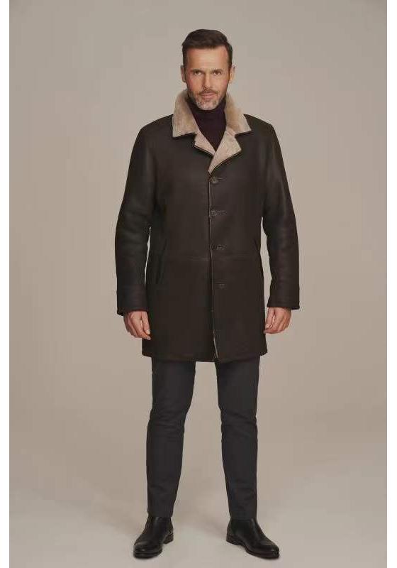 Lapel Black Unhooded Loose Single-breasted Leather Jacket