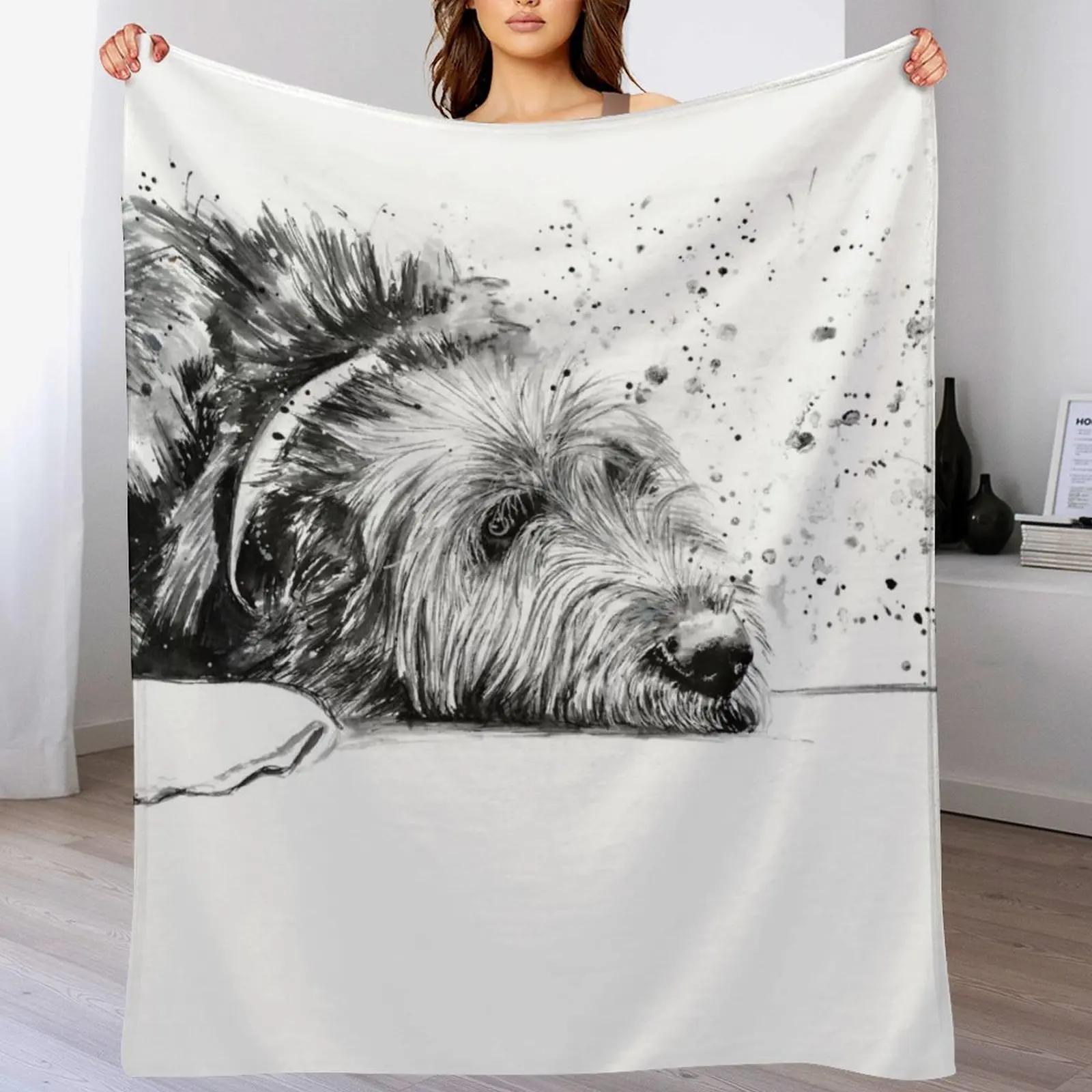Irish Wolfhound Throw Blanket All Season Lightweight Soft Blanket for Bed 102x76cm(40x30in)