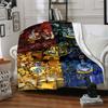 1pc Harry Potter Flannel Throw Blanket - HD Printed Lightweight Soft Warm All-Season Blanket for Sofa, Bed, Travel, Camping 053