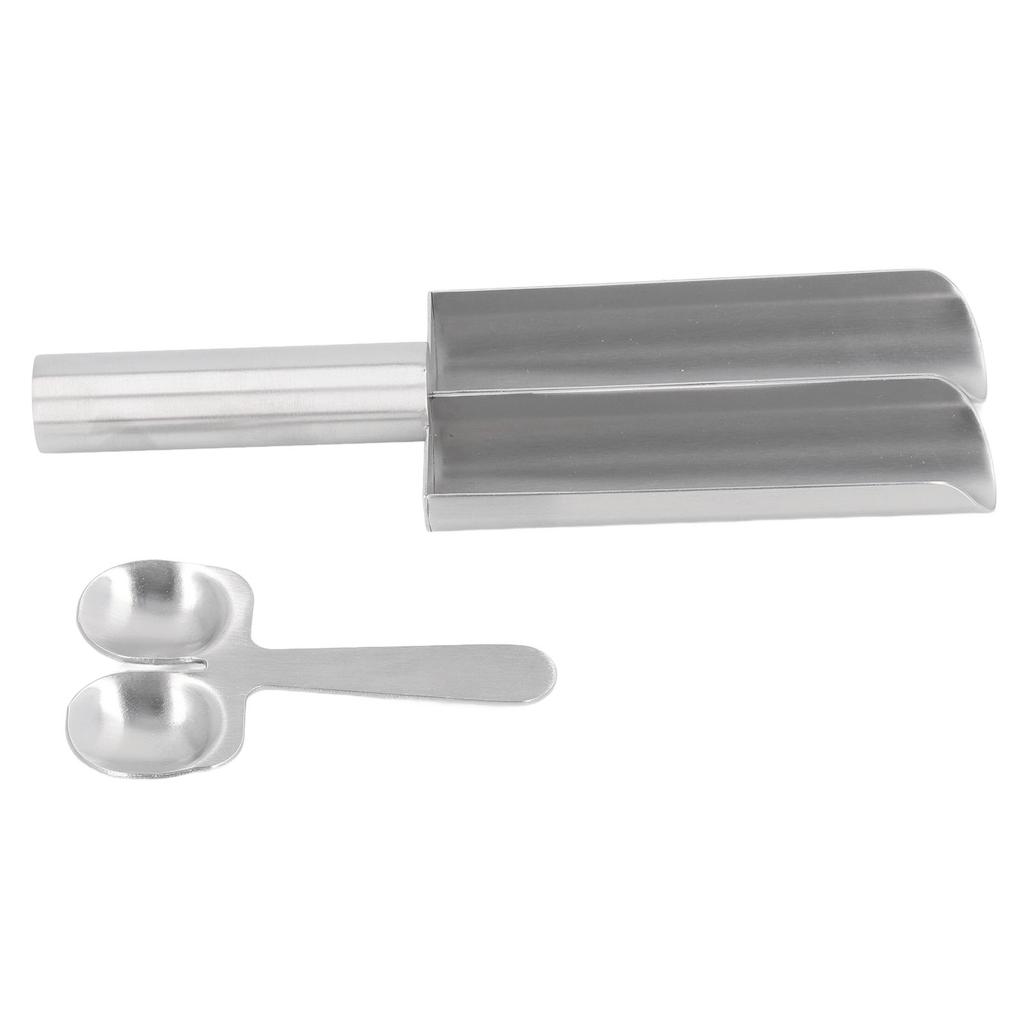Meatball Maker with Cutting Spoon Stainless Steel Meat Baller Spoon for Kitchen Bar Restaurant 2 Pipe