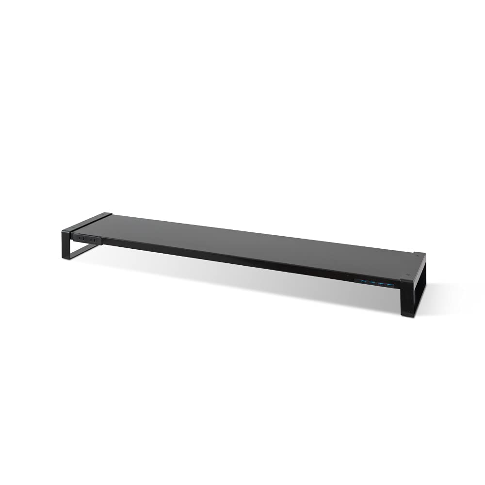 AdApus Online Store Desk Stand with USB Steel Monitor Desktop LCD Monitor Stand for and Dual Displays W800 x H90mm x Outlet, Stand, Rack,