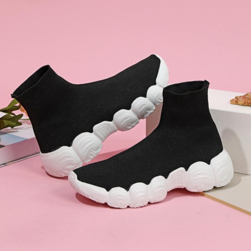 Elastic Socks Shoes Slip-on Casual Sneakers Women Walking Shoes Men High-top Leisure Shoes Knitted Platform Footwear Breathable