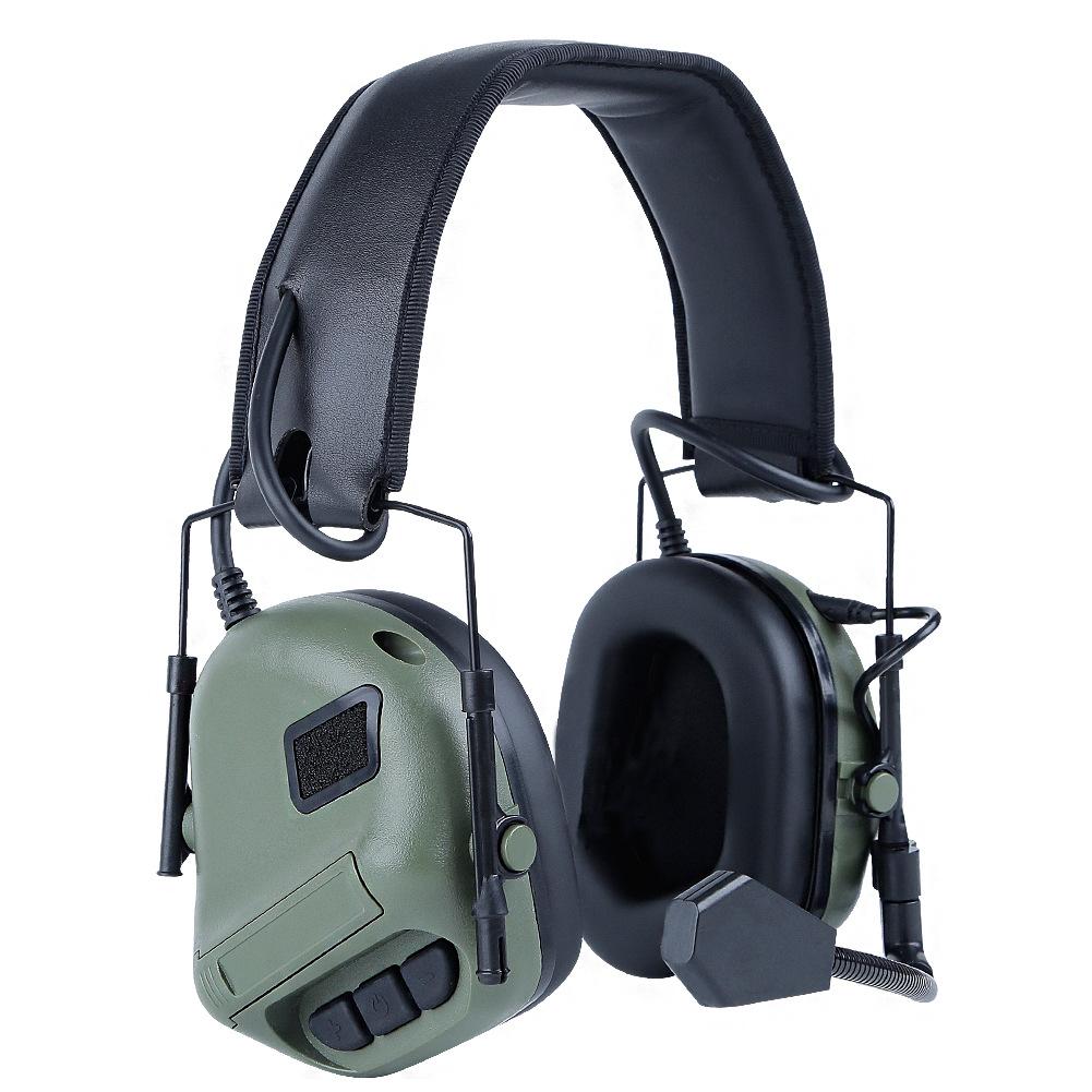 5th Gen Chip Tactical Headset HD-09 Over-Ear Pickup Noise Cancelling Headphones ABS+Sound Insulation Cotton Outdoor Shooting Hunting Military