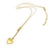 Les Trésors De Lily [N2864] - Gold Plated 'Card Games' Necklace (heart) - 10x10 Mm