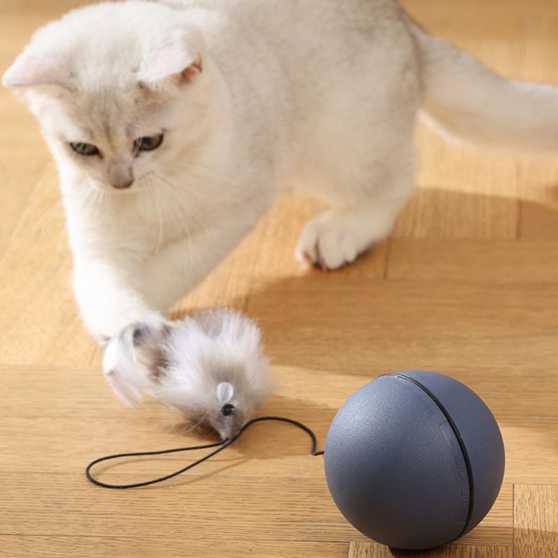 thumbnail image 2 of Red Automatic Interactive Cat Toy Ball, 3 Modes, Smart Obstacle Avoidance, Durable Silicone 2 of 10